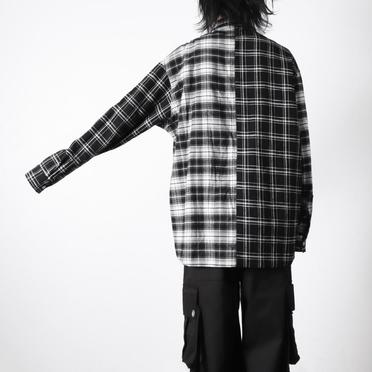 Check Pattern Combi Shirts　BLACK No.20