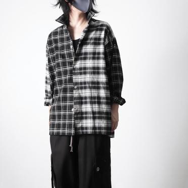 Check Pattern Combi Shirts　BLACK No.23