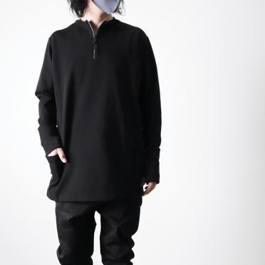 HENRY ZIP JERSEY　BLACK No.12