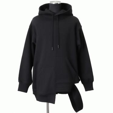 Asymmetry Sweat Hoodie　BLACK No.1