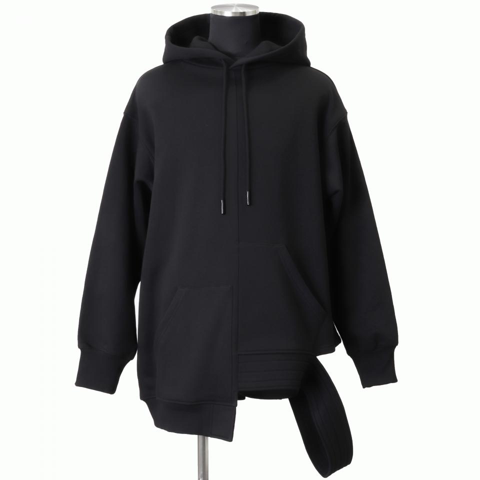 Asymmetry Sweat Hoodie　BLACK