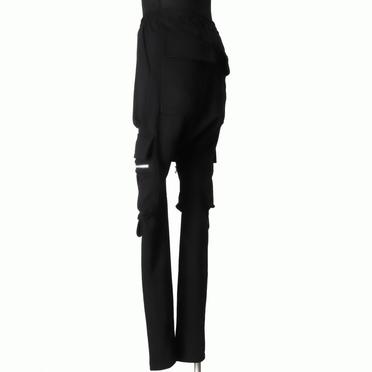 Side Zip Sweat Sarrouel Skinny　BLACK No.4