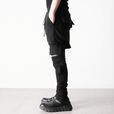 Side Zip Sweat Sarrouel Skinny　BLACK No.17