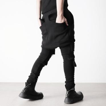 Side Zip Sweat Sarrouel Skinny　BLACK No.24