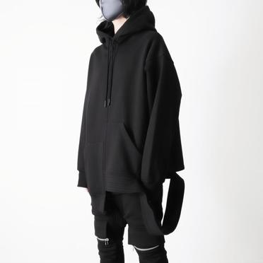 Asymmetry Sweat Hoodie　BLACK No.16