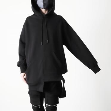 Asymmetry Sweat Hoodie　BLACK No.22