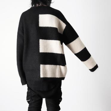 Striped Combi Knit Top　BK×IV No.18