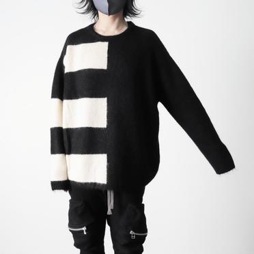 Striped Combi Knit Top　BK×IV No.20