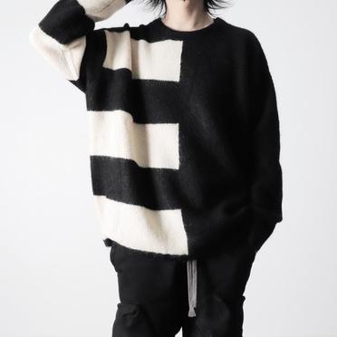 Striped Combi Knit Top　BK×IV No.22