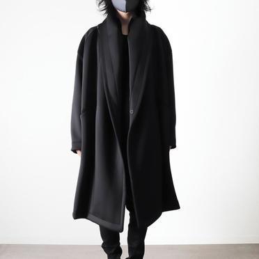 WRAP JERSEY COAT　BLACK No.5