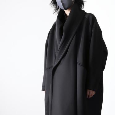 WRAP JERSEY COAT　BLACK No.15