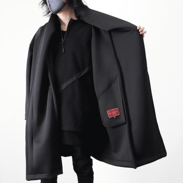 WRAP JERSEY COAT　BLACK No.16