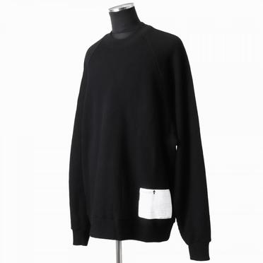 Waffle Dolman Long Pullover　BLACK No.2