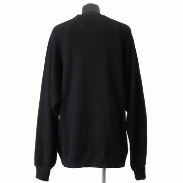 Waffle Dolman Long Pullover　BLACK No.5