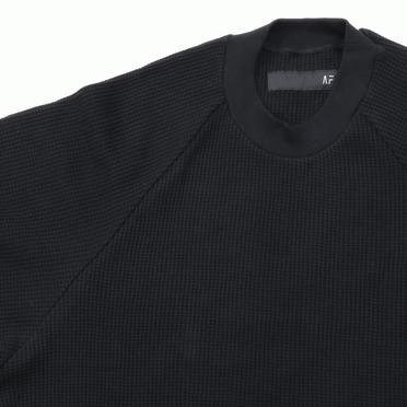 Waffle Dolman Long Pullover　BLACK No.7