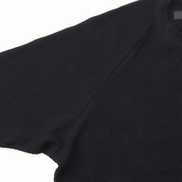 Waffle Dolman Long Pullover　BLACK No.8