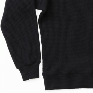 Waffle Dolman Long Pullover　BLACK No.9