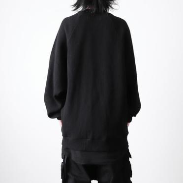 Waffle Dolman Long Pullover　BLACK No.17