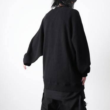 Waffle Dolman Long Pullover　BLACK No.18