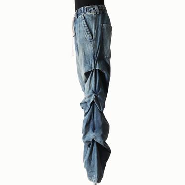 Denim Tuck Slim Baggy Pants　INDIGO BLUE No.3