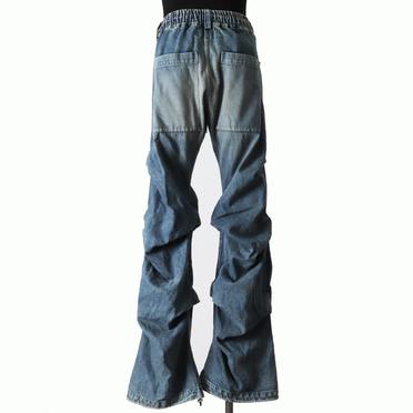 Denim Tuck Slim Baggy Pants　INDIGO BLUE No.5