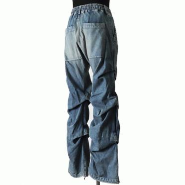 Denim Tuck Slim Baggy Pants　INDIGO BLUE No.6