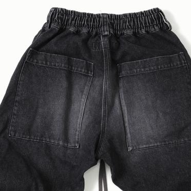 Denim Tuck Slim Baggy Pants　DAMAGE BLACK No.11