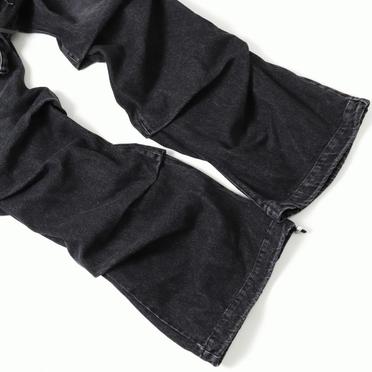 Denim Tuck Slim Baggy Pants　DAMAGE BLACK No.13