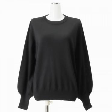 MIDIUMISOLID for Ladies クルーネックプルオーバー　BLACK No.1