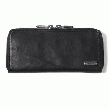 round zip long wallet　Roma DEEP BLACK No.1