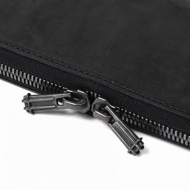 round zip long wallet　Roma DEEP BLACK No.5