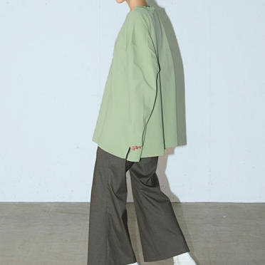 MIDIUMISOLID for Ladies Vネックワイドチュニック　GREEN No.12