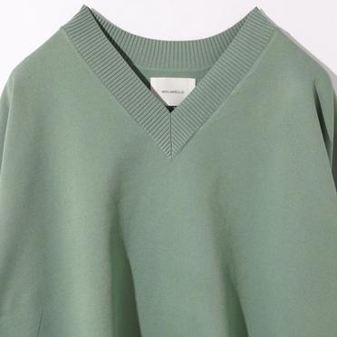 MIDIUMISOLID for Ladies Vネックワイドチュニック　GREEN No.4