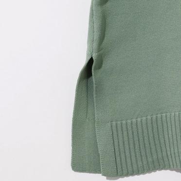 MIDIUMISOLID for Ladies Vネックワイドチュニック　GREEN No.7