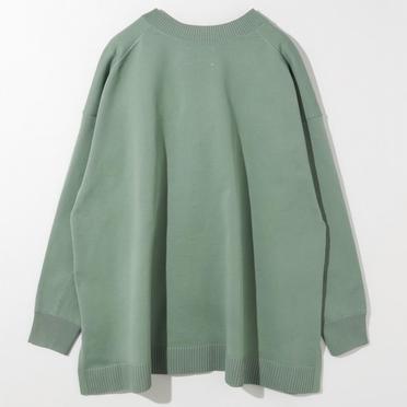 MIDIUMISOLID for Ladies Vネックワイドチュニック　GREEN No.8