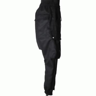 Fake Suede Zip Sarrouel Pants　BLACK No.7