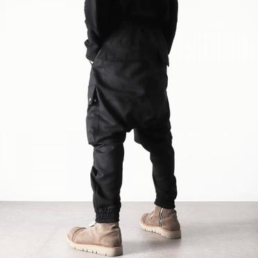 Fake Suede Zip Sarrouel Pants　BLACK No.18