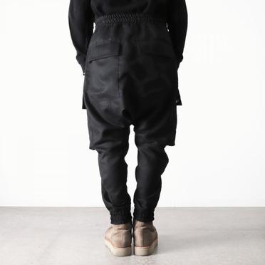 Fake Suede Zip Sarrouel Pants　BLACK No.19