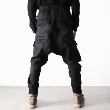 Fake Suede Zip Sarrouel Pants　BLACK No.20