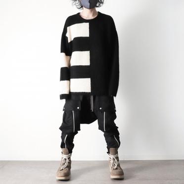 Fake Suede Zip Sarrouel Pants　BLACK No.23