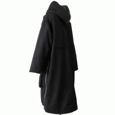 Teddy Fleece Lining Zip Hoodie Coat　BLACK No.4