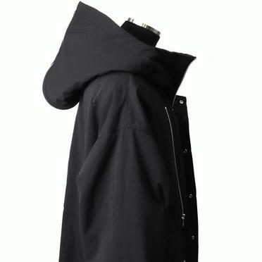 Teddy Fleece Lining Zip Hoodie Coat　BLACK No.10