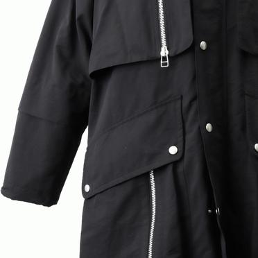 Teddy Fleece Lining Zip Hoodie Coat　BLACK No.13