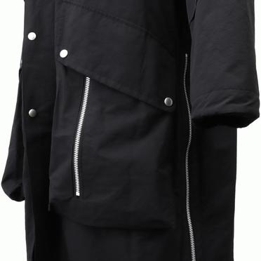 Teddy Fleece Lining Zip Hoodie Coat　BLACK No.14