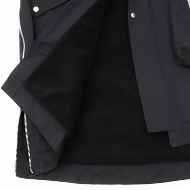 Teddy Fleece Lining Zip Hoodie Coat　BLACK No.18