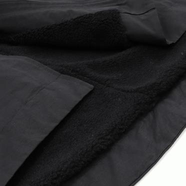 Teddy Fleece Lining Zip Hoodie Coat　BLACK No.19