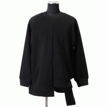 [SALE] 30%OFF　A.F ARTEFACT Bomber Heat Asymmetry Crew Neck　BLACK No.1