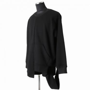 [SALE] 30%OFF　A.F ARTEFACT Bomber Heat Asymmetry Crew Neck　BLACK No.2