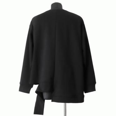 [SALE] 30%OFF　A.F ARTEFACT Bomber Heat Asymmetry Crew Neck　BLACK No.5