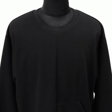 [SALE] 30%OFF　A.F ARTEFACT Bomber Heat Asymmetry Crew Neck　BLACK No.7